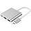 Ntech USB C naar HDMI Adapter - Type C HDMI Adapter 3 in1, met USB 3.0/Type C PD Oplaadpoort USB C Hub -Geschikt voor Macbook Pro /M2/ M3/ M4 Air / Windows / Universeel - Ntech
