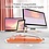 Ntech Draadloze Muis voor Laptop en Computer Oranje - Bluetooth - Ergonomisch 2.4G -  LED Transparant omhulsel - Laptop - Universeel - LED - USB C