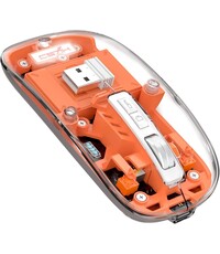 Ntech - Bluetooth - Ergonomisch 2.4G -  LED Transparant omhulsel -