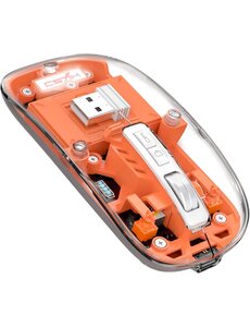 Ntech - Bluetooth - Ergonomisch 2.4G -  LED Transparant omhulsel -