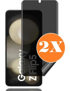 Ntech Screenprotector Geschikt voor Samsung Z Flip 5 Privacy screenprotector