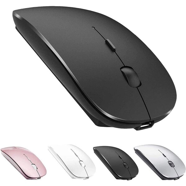 Ntech Ntech - Muis Draadloos - Draadloze Muis Laptop Zwart - Bluetooth Muis Draadloos - Ergonomisch - Laptop en gaming - Extra Stil