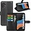Ntech Hoesje geschikt voor Samsung Galaxy Xcover 6 Pro hoesje Zwart pasjeshouder telefoon hoes - Met screenprotector tempered glass voor Galaxy Xcover 6 Pro - 2x