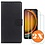 Ntech Hoesje geschikt voor Samsung Galaxy Xcover 7 hoesje Zwart pasjeshouder telefoon hoes - Met screenprotector tempered glass voor Galaxy Xcover 7 - 2x