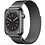 Ntech Ntech Bandje Zwart Geschikt voor Apple Watch Bandje Series 1 / 2 / 3 / 4 / 5 / 6 / 7 / 8 / 9 / SE - 38 / 40 / 41 mm -  horlogeband Extra sterke magneet