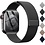 Ntech Ntech Bandje Zwart Geschikt voor Apple Watch Bandje Series 1 / 2 / 3 / 4 / 5 / 6 / 7 / 8 / 9 / SE - 38 / 40 / 41 mm -  horlogeband Extra sterke magneet