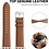 Ntech Ntech Leer Bandje Bruin Geschikt voor Apple Watch Bandje Series 1/2/3/4/5/6/7/8/9/SE/SE 2 met case size 38 mm / 40 mm / 41 mm en Watch 10 (42 mm)