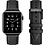 Ntech Ntech Leer Bandje Zwart Geschikt voor Apple Watch Bandje Series 1/2/3/4/5/6/7/8/9/SE/SE 2 met case size 38 mm / 40 mm / 41 mm en Watch 10 (42 mm)