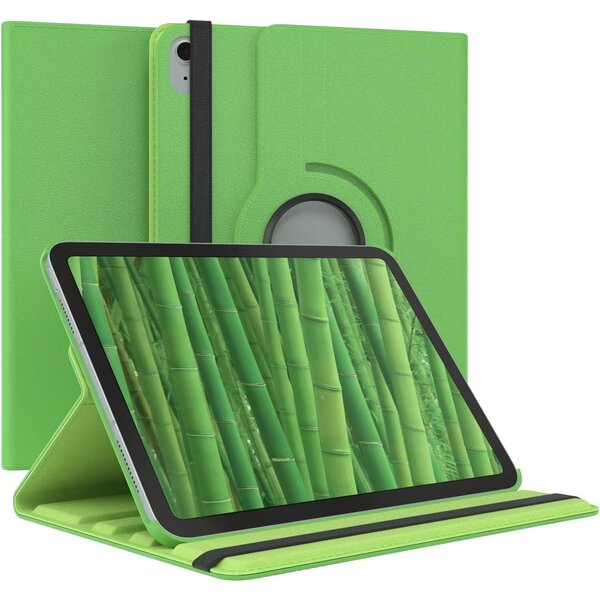 Ntech Hoes Geschikt voor iPad Air 11 inch (2024) M2 Hoes Groen, iPad Air 6th / 5th / 4th Generation Hoes (2024/2022/2020) - 360° draaibare Bookcase