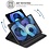 Ntech Hoes Geschikt voor iPad Air 11 inch (2024) M2 Hoes Donker Blauw, iPad Air 6th / 5th / 4th Generation Hoes (2024/2022/2020) - 360° draaibare Bookcase