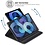 Ntech Hoes Geschikt voor iPad Air 11 inch (2024) M2 Hoes Licht Blauw, iPad Air 6th / 5th / 4th Generation Hoes (2024/2022/2020) - 360° draaibare Bookcase