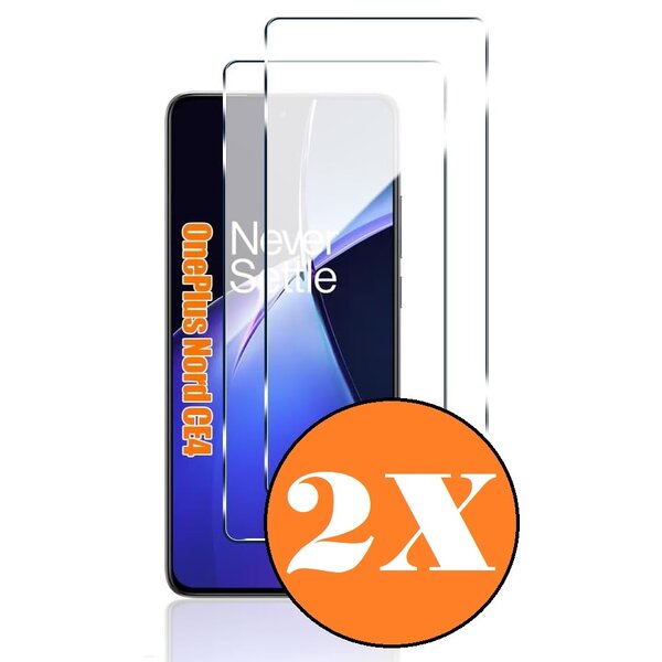 Ntech Screenprotector geschikt voor OnePlus Nord CE4 - gehard Glas OnePlus Nord CE4 Tempered Glass - 2 Stuks