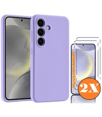 Ntech Hoesje geschikt voor Samsung Galaxy S25 Plus Hoesje siliconen Lila