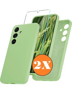 Ntech Hoesje geschikt voor Samsung Galaxy S25 Plus Hoesje siliconen Groen