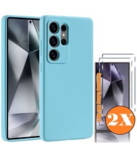 Ntech Hoesje geschikt voor Samsung Galaxy S25 Ultra Hoesje siliconen Mint Groen