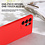 Ntech Hoesje geschikt voor Samsung Galaxy S25 Ultra Hoesje siliconen Rood zacht TPU backcover - Met gehard glas screenprotector Galaxy S25 Ultra - 2 stuks