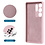 Ntech Hoesje geschikt voor Samsung Galaxy S25 Ultra Hoesje siliconen Pink Sand zacht TPU backcover - Met gehard glas screenprotector Galaxy S25 Ultra - 2 stuks