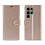 Ntech Hoesje geschikt voor Samsung Galaxy S25 Ultra bookcase Goud - Met screenprotector tempered glass Galaxy S25 Ultra - 2x