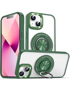 Ntech Magsafe Hoesje Geschikt voor iPhone 14 Plus  hoesje Transparant Groen