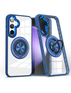 Ntech Magsafe Hoesje Geschikt voor Samsung Galaxy A55 / A35 hoesje Transparant Blauw