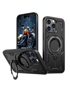 Ntech Magsafe Hoesje Geschikt voor iPhone 15 Pro Hoesje Zwart