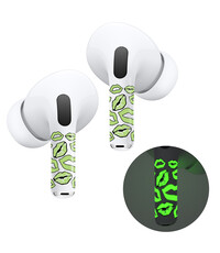 Ntech Airpods Stickers Geschikt voor Airpods Pro / 2 Pro stickers Glow in the Dark Lips