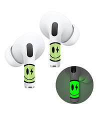 Ntech Airpods Stickers Geschikt voor Airpods Pro / 2 Pro stickers Glow in the Dark Wink