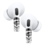 Ntech  Airpods Stickers Geschikt voor Airpods Pro / 2 Pro stickers Wit Skull - AirPods Pro 2nd Generation Sticker Met Kit - Ntech