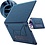 Ntech Hoes Geschikt voor Macbook New Pro 13 inch Hoes Navy shockproof heavy duty hoesje Woven Fabric - MacBook Pro M1/ M2 2022 2021 A2338 A2289 A2251 A2159 A1989 A1706 M2 case met Opvouwbare kickstand hoes hardcover