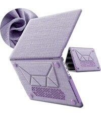 Ntech Hoes Geschikt voor Macbook New Pro 13 inch Hoes Paars