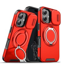 Ntech Hoesje Geschikt voor iPhone 16 Plus hoesje Rood