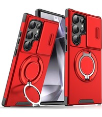 Ntech Hoesje Geschikt voor Samsung Galaxy S24 Ultra hoesje Rood