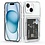 oTronica Hoesje Geschikt Voor iPhone 15 Plus Anti-Schok Transparante Hard Silicone Case met 3 Kaartsleuven