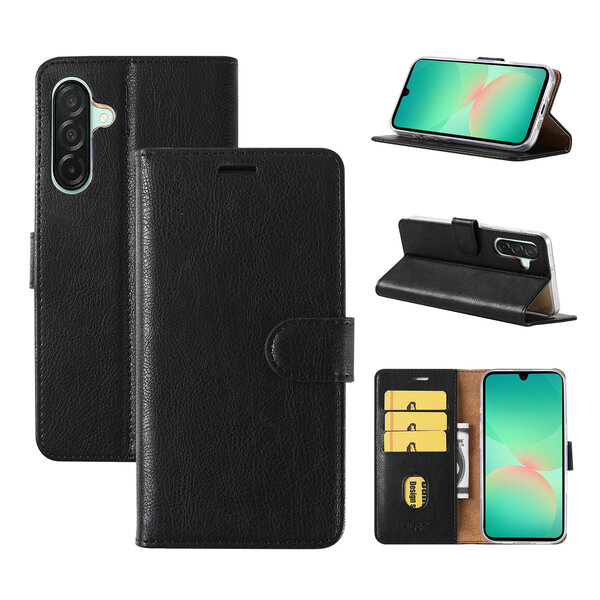 Ntech Hoesje Geschikt Voor Samsung Galaxy A26 Hoesje met Pasjeshouder – bookcase Portemonnee - Zwart