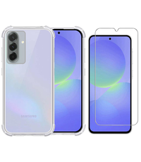 Ntech Hoesje geschikt voor Samsung A36 transparant Anti Shock silicone Met Screenprotector