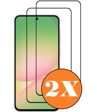 Ntech Full Cover Screenprotector geschikt voor Samsung Galaxy A56 5G Zwart