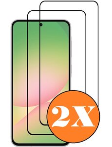 Ntech Full Cover Screenprotector geschikt voor Samsung Galaxy A56 5G Zwart