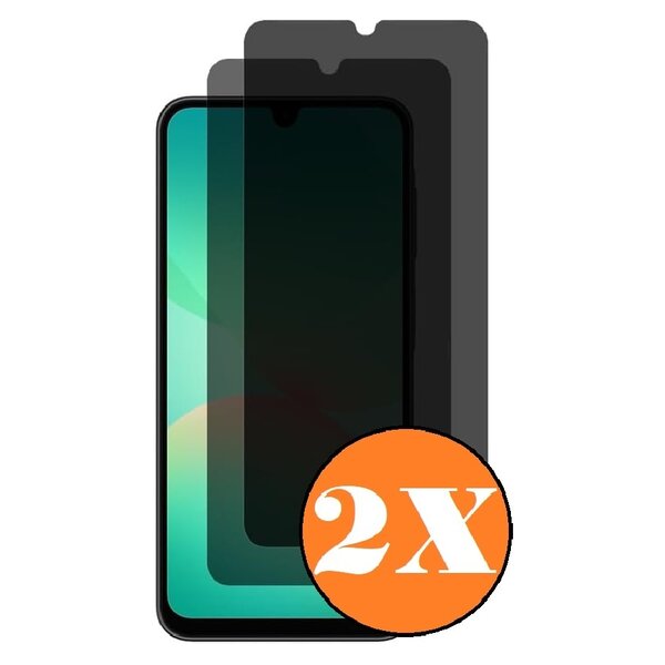 Ntech Privacy screenprotector Geschikt voor Samsung Galaxy A26 screenprotector Privacy - 2 Stuks - Full screen protector tempered glass - gehard glas Geschikt voor Samsung A26