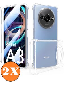 Ntech Hoesje Geschikt voor Xiaomi Redmi A3 hoesje transparant Anti Shock