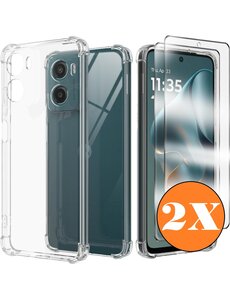 Ntech Hoesje Geschikt voor Motorola Moto G05/ E15 hoesje transparant Anti