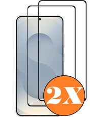 Ntech Full Cover Screenprotector geschikt voor Samsung Galaxy S25 Edge Zwart 2pack