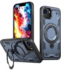 Ntech Magsafe Hoesje Geschikt voor iPhone 16e Hoesje Blauw