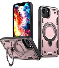 Ntech Magsafe Hoesje Geschikt voor iPhone 16e / iPhone 17e Hoesje Rose Goud