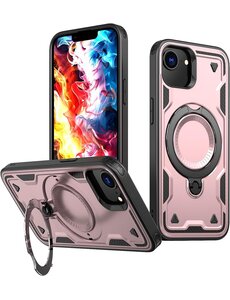 Ntech Magsafe Hoesje Geschikt voor iPhone 16e Hoesje Rose Goud