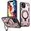 Ntech Magsafe Hoesje Geschikt voor iPhone 16e / iPhone 17e Hoesje Rose Goud - Armor Hoesje met Met Draaibare Ring Houder