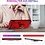 Ntech Hoesje Geschikt voor Samsung Galaxy A26 5G Hoesje Rood Anti-Shock Hybrid Armor hoesje Met Draaibare Ring Houder - Samsung A26 Screenprotector 2 pack
