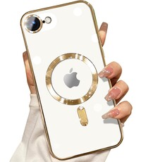 Ntech Magsafe Hoesje Geschikt Voor iPhone 16e hoesje Goud