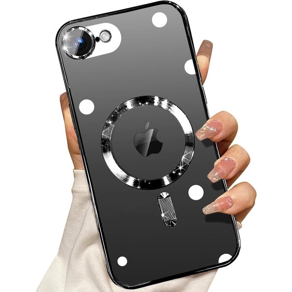 Ntech Magsafe Hoesje Geschikt Voor iPhone 16e / iPhone 17e hoesje Zwart - Lens beschermer backcover