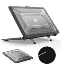 Ntech Hoes Geschikt voor MacBook Pro 14 inch Hoes Zwart shockproof heavy duty hoesje