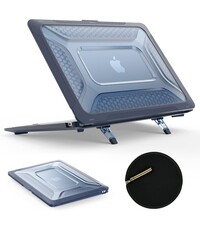Ntech Hoes Geschikt voor MacBook Pro 14 inch Hoes Blauw shockproof heavy duty hoesje